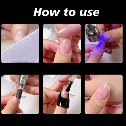 120-600Pcs False Nail Tips Soft Gel Fingertip Semi-matte Square French Coffin Full Half Cover Artificial Fake Nails Extension.