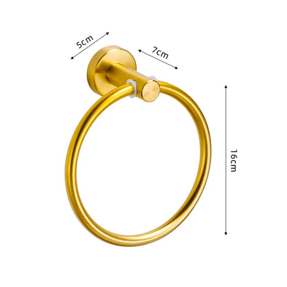 Badezimmer-Hardware-Set aus gebürstetem Gold, Handtuchhalter aus Edelstahl 304, Handtuchring, Toilettenpapierhalter, Kleiderhaken, Badezimmer-Zubehör