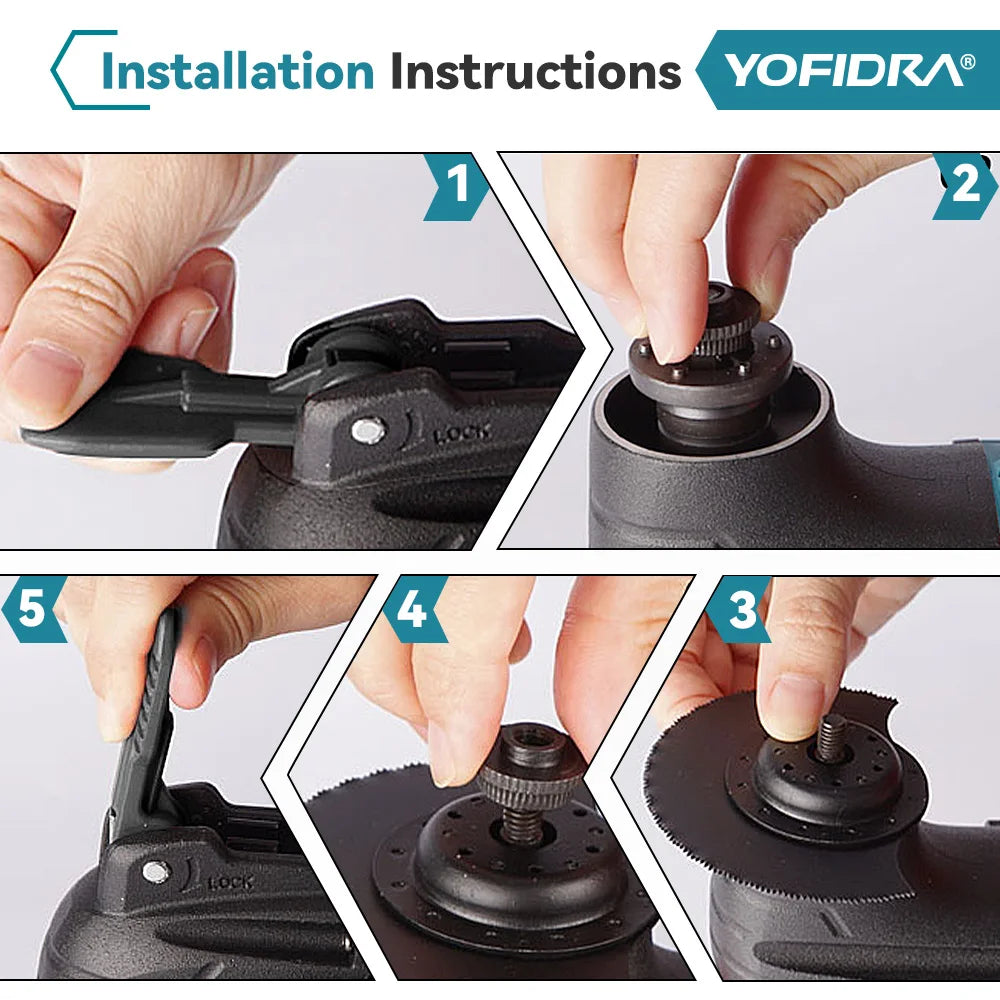 YOFIDRA Oszillierende Multifunktionswerkzeug Elektrische Säge Trimmer Schaufel Schneiden Holzbearbeitung Maschine Für Makita 18V Batterie Pin