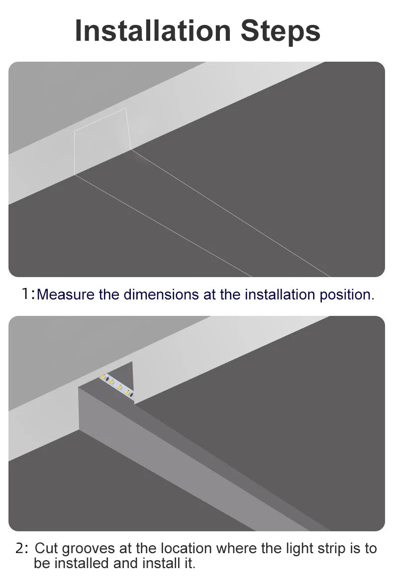 1-5M Recessed White Silicone Tube Border Led Neon Flexible Channel Holder Easy Install Waterproof Dustproof DIY Special-shaped.