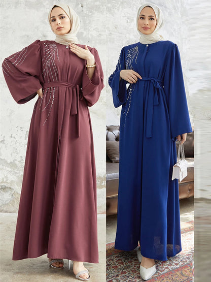 Ramadan Eid Dubai Elegant Abaya Kebaya Islam Muslim Kaftan Modest Dress For Women Robe Musulmane Caftan Marocain Femme Vestidos.