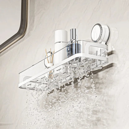 Saugnapf Badezimmer Dusche Gel Lagerung Rack Ohne Stanzen Waschbecken Rack Waschraum Wand-montiert Kosmetik Lagerung Rack