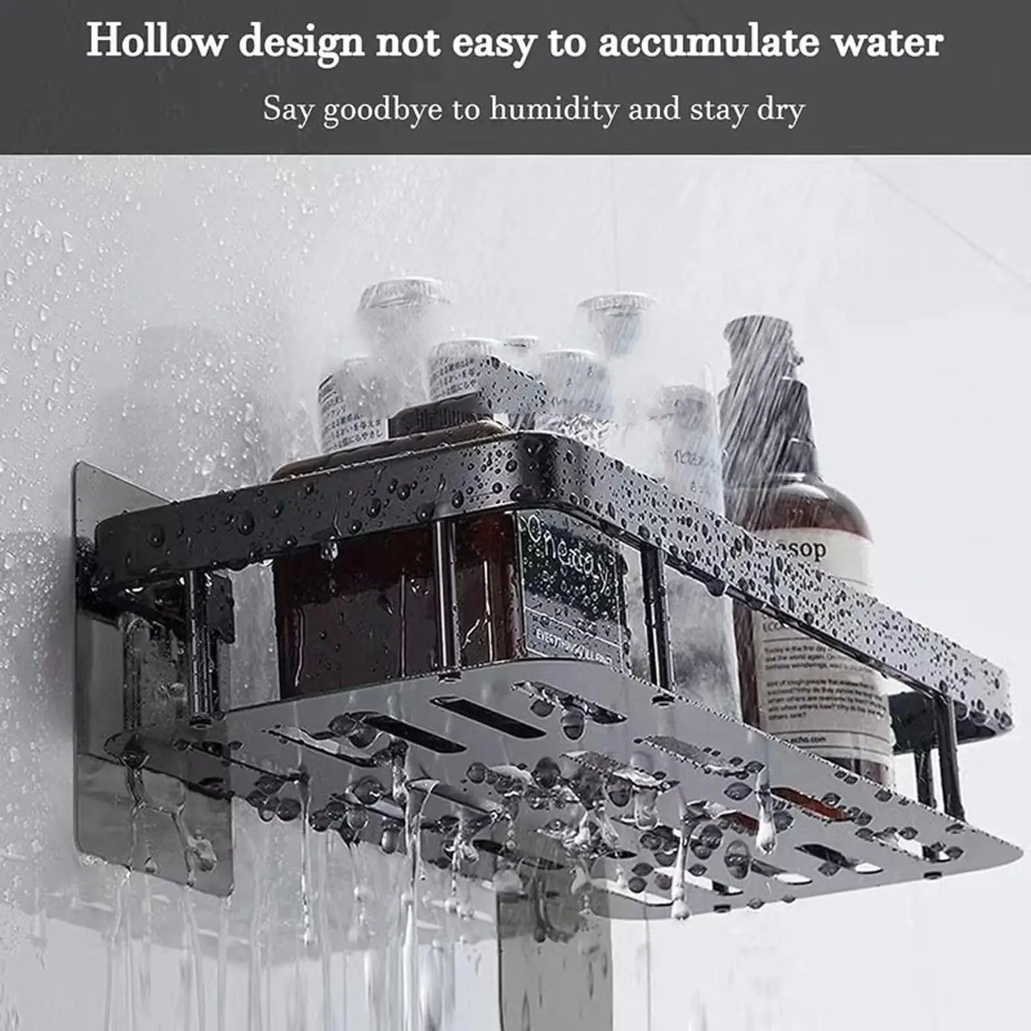 Schlag Kostenloser Wand Badezimmer Regal Kein Bohren Dusche Regal Küche Lagerung Organizer Shampoo Rack Make-Up Lagerung Organizer