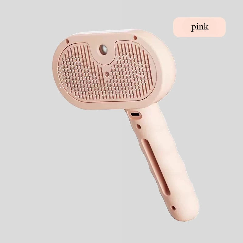 Pet Comb Steam Massage Brush Soft Tooth Spray Universal Brush 3in1 Hair Removal Multifunctional Massage Comb USB Spray Brush For.