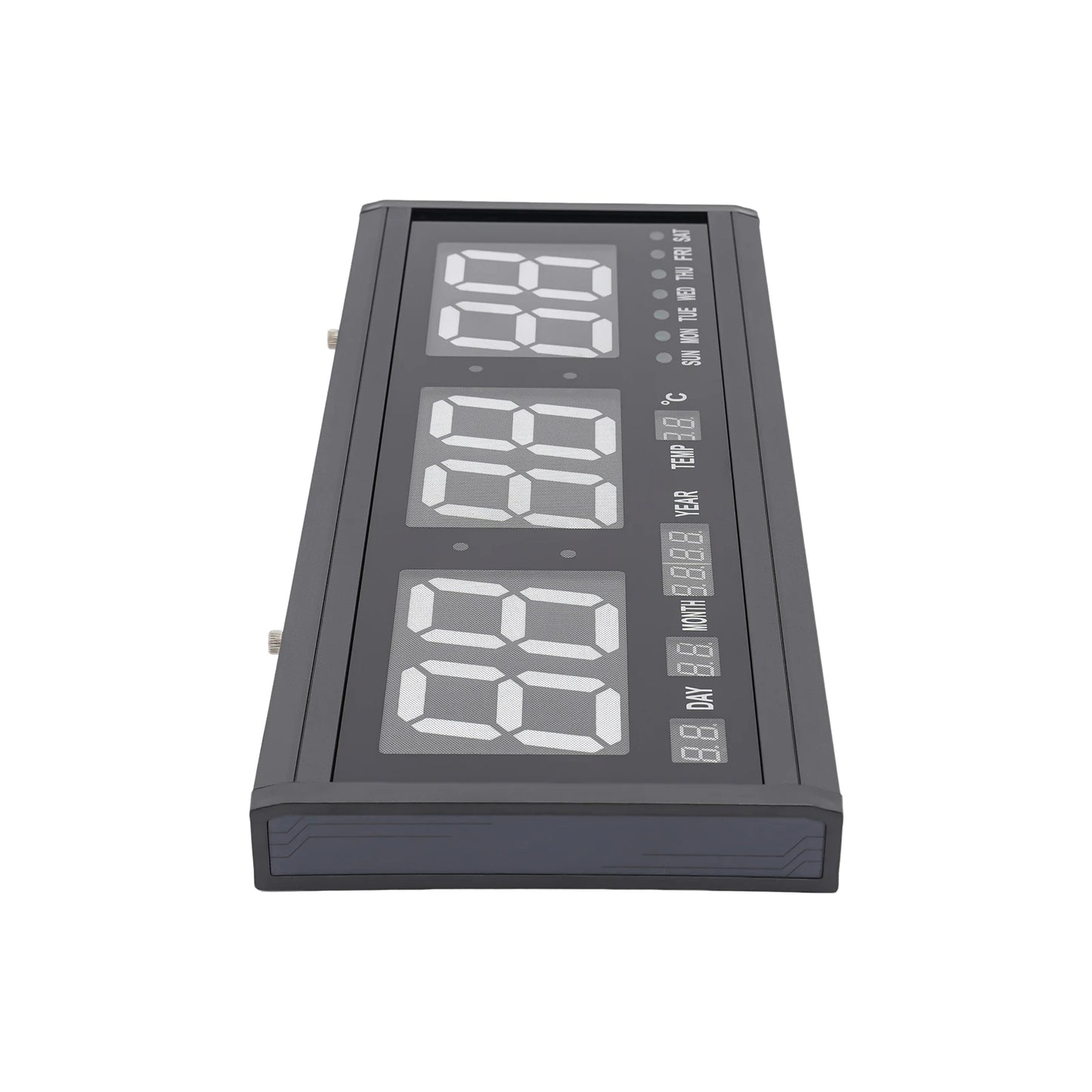 Wanduhr, Wanduhr mit Datumstemperatur, digitale LED-Wanduhr für Schlafzimmer, Esszimmer, Wohnzimmer, Eingänge, Büro