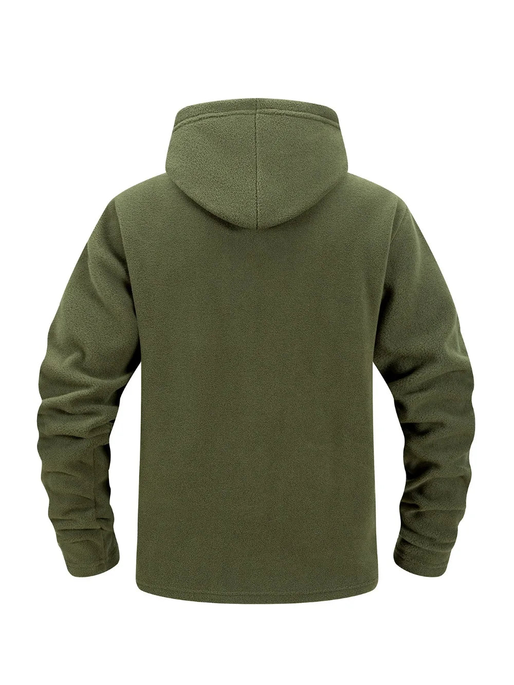 Autumn Winter Polar Fleece Warm Hooded Jacket Mens Full-Zip Up Windproof Hooded Coat Outdoor Loose Casual Fleece Sweatshirt.