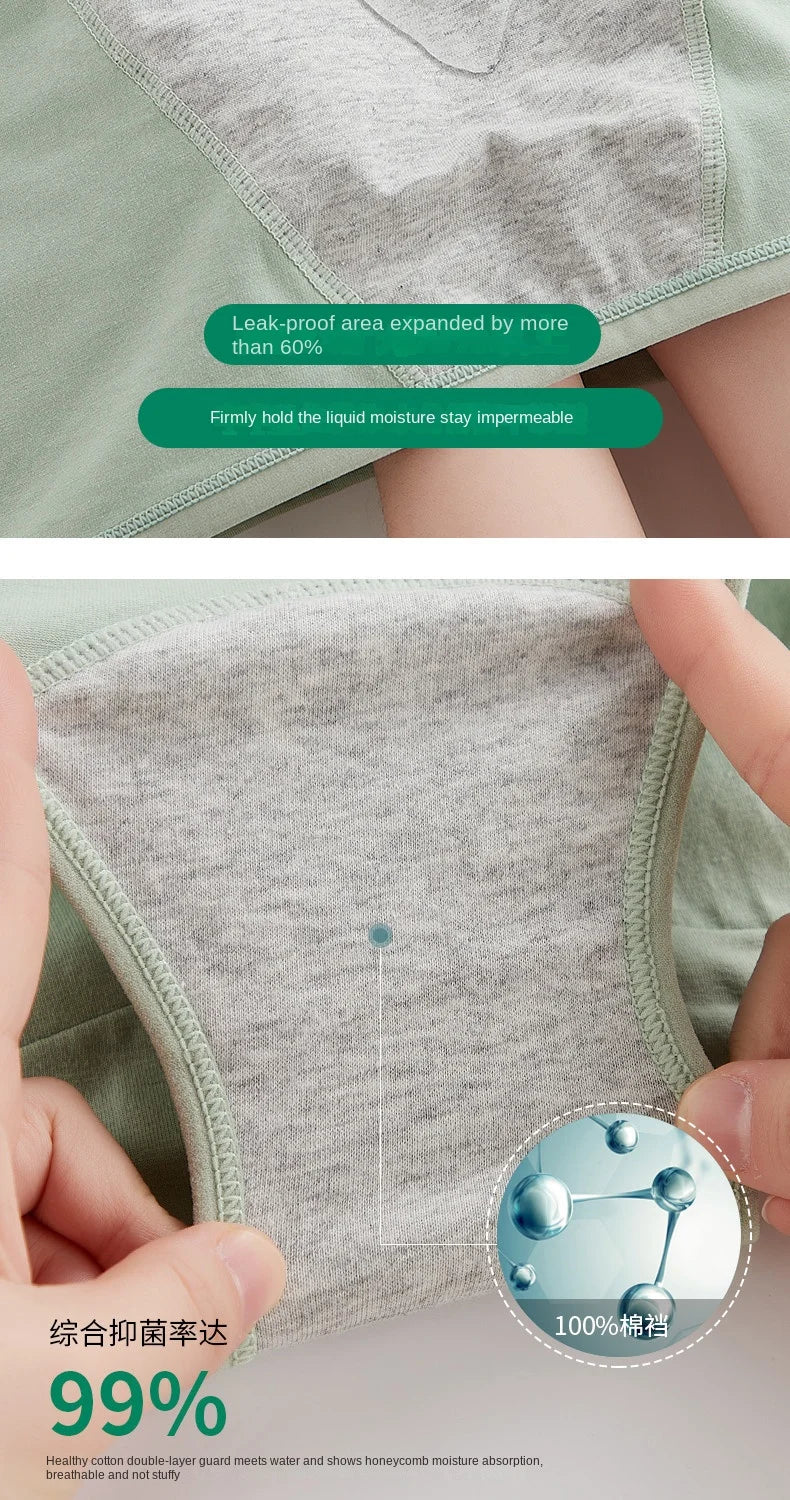 Panties for Menstruation Cotton Menstrual Panties High Waist Period Underwear Culotte Menstruelle Leak Proof Bragas Menstruales.