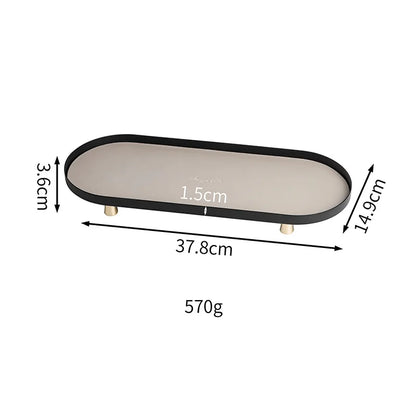 Wrought Iron Velvet Tray | Luxury Entryway Organizer w/ Leather Accent | Stackable Jewelry Display | Multi-Level Table Sculpture.