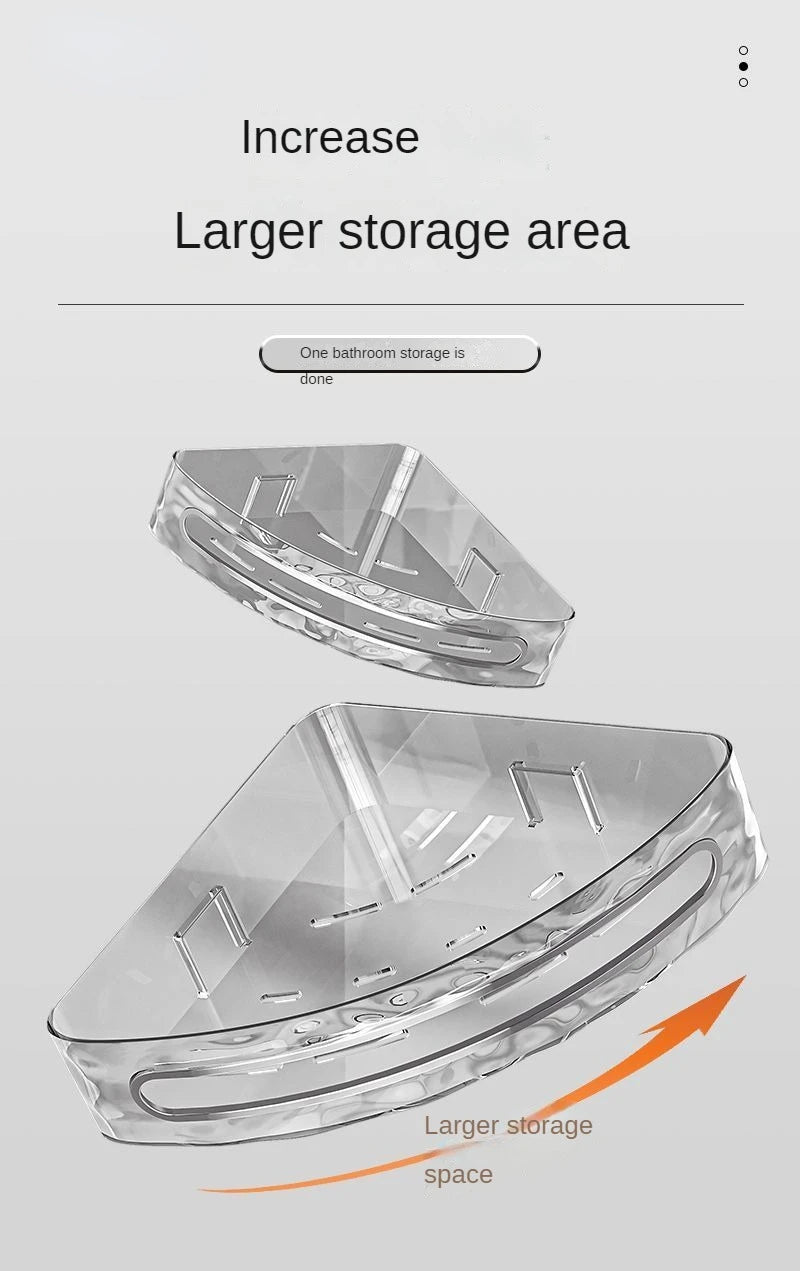 2PCS Badezimmer Regale Küche Lagerung Organizer Kunststoff Shampoo Rack Dusche Regal Bad Zubehör Kein Bohrer Regal