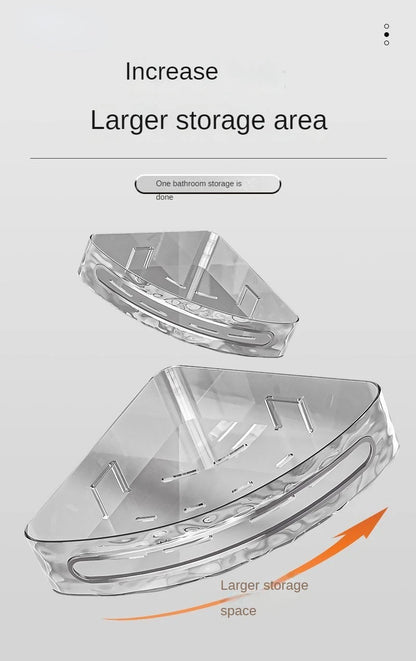 2PCS Badezimmer Regale Küche Lagerung Organizer Kunststoff Shampoo Rack Dusche Regal Bad Zubehör Kein Bohrer Regal