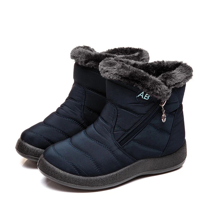 Snow Women Boots Comfortable Women's Boots Waterproof Women Shoes Zipper Shoes Woman Soft Fur Women's Winter Boots Botas Mujer