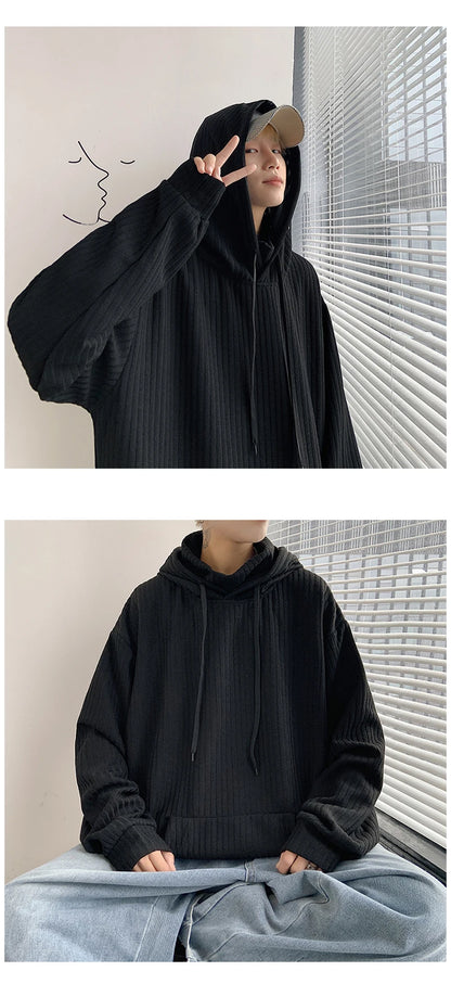 Sweater Men Spring Autumn Men's Hooded Sweater Casual Pullover Warm Knitted Sweatercoat Pull Homme Plus Size 3XL Streetwear.