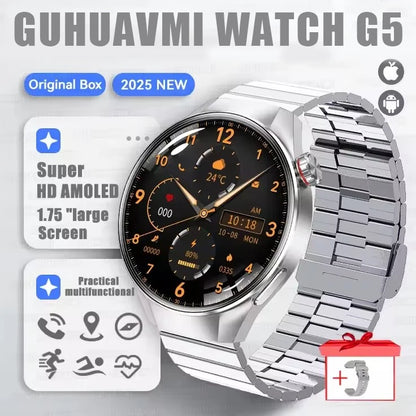2025 New Originl Watch G5 PlUS Smart Watch 1.75" HD AMOLED Screen GPS track Heart Rate Bluetooth Call Compass Smartwatch for Men