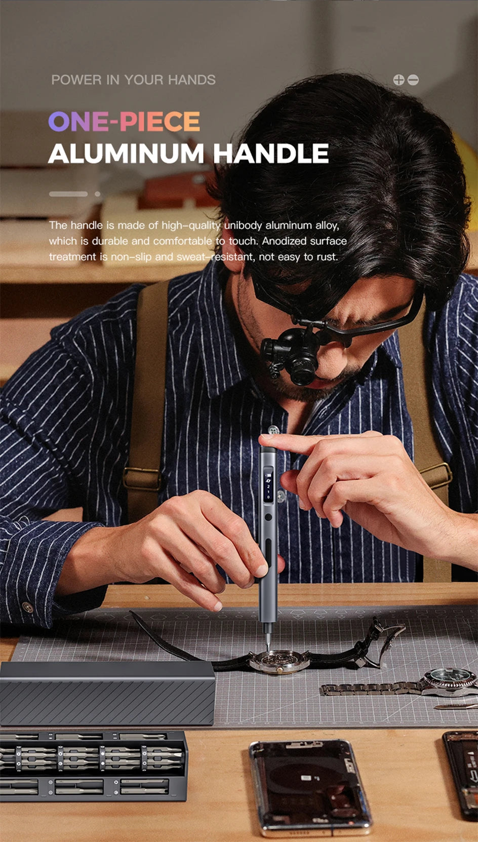 57-in-1-Elektrowerkzeug-Sets, wiederaufladbar, Präzisions-Elektroschrauber-Set, kabellos, Mini, kleine Bits, kabellose Reparatur von mobilen Zellen, Neu