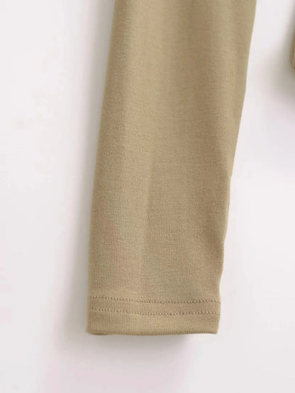 Long Sleeve One Shoulder T-Shirt Zhang Lu Si Spicy Girl Pleated Slimming Versatile Top Cotton Made in China Full Sleeve.