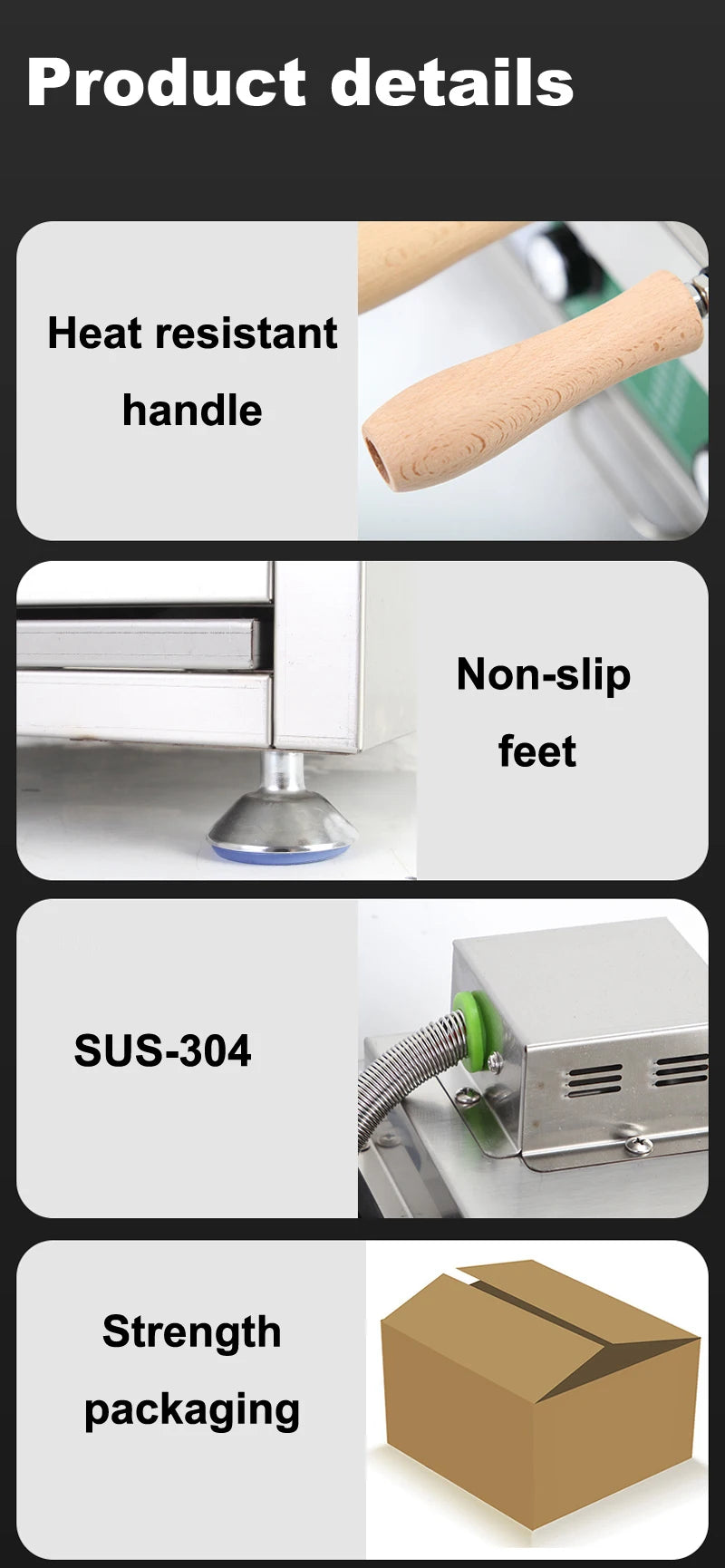 Commercial Slipper Shape Waffle Maker Machine 4 or 6 Holes Non-stick Waffle Iron Kitchen Snack Equipment.