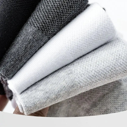 10 Pairs Men's Breathable Mesh Summer Short Socks, Sports Versatile Cotton Socks at Discount Price Sports and Casual Wear.