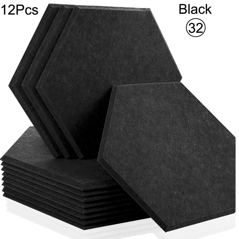 Hexagon 12 Pcs Sound Absorbing Panels Acoustic Wall Absorcion For Home Recording Studio Acoustic Insulator Door Sealing Strip