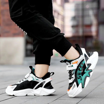 Sport Kids Leather Sneakers Four Season Boys Casual Shoes Non Slip Children Fashion School Walking Running Shoes Size 28-39.