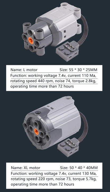 Technical Motor Battery Box Power Functions Parts IR Speed Servo Light Receiver PF APP Remote Control Car Building Blocks Bricks.