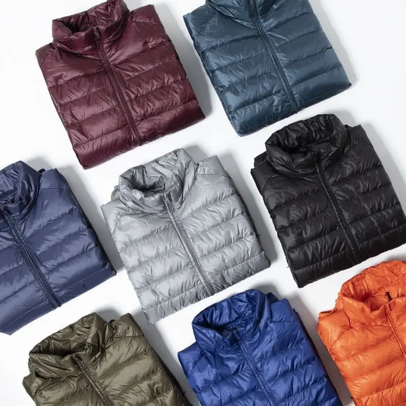 2026 Portable Lightweight ort down Jaet for Men Autumn Winter Cotton Padded Stand Collar Warm Casual ly Friendly Outerwear.