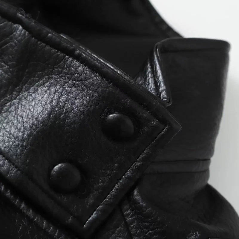 ETJ 2025 neue Damenmode, lockere Version der Stehkragen-Kunstlederjacke, Streetstyle, coole, hübsche Lederjacke