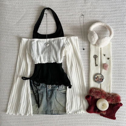 Aesthetic Gothic Floral Print Baggy T Shirts Emo Clothes Y2k gothic Grunge Graphic Long Sleeve Tees Tops Women Autumn E-Girls.