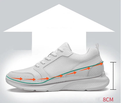 Men Elevator Shoes Height Increase Sneakers Shoes for Men 10cm Sports Casual Shoes Invisible Inner Heightening Shoes for Men 8cm.