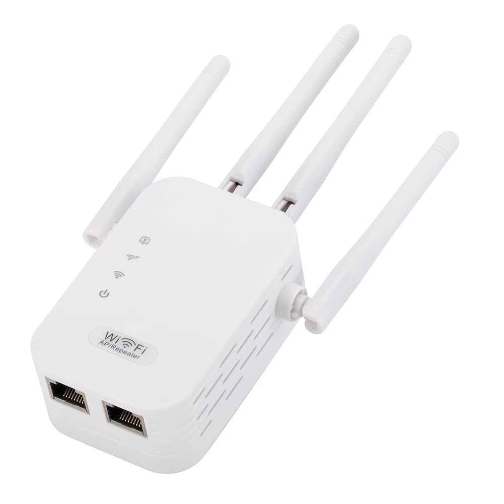1200Mbps WiFi Signal Booster Wireless WiFi Repeater with WAN/LAN Port Dual-Band 2.4/5G WiFi Signal Amplifier WIFI Range Extender.