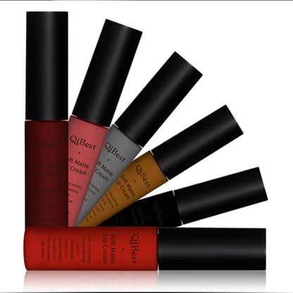Matte Liquid Lipstick Waterproof Long Lasting Velvet Lip Gloss Tint Tube Matte Nude Pigment Red Black Makeup Cosmetics Lipsticks.