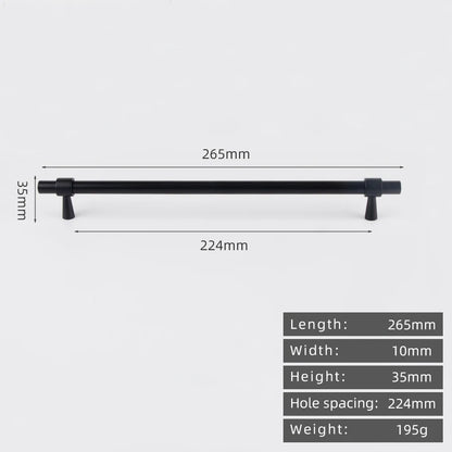 KEDLO Solid Brass Brushed Antique Brass Bronze 500mm Pull Drawer Knobs T Bar Kitchen Cabinet Handle