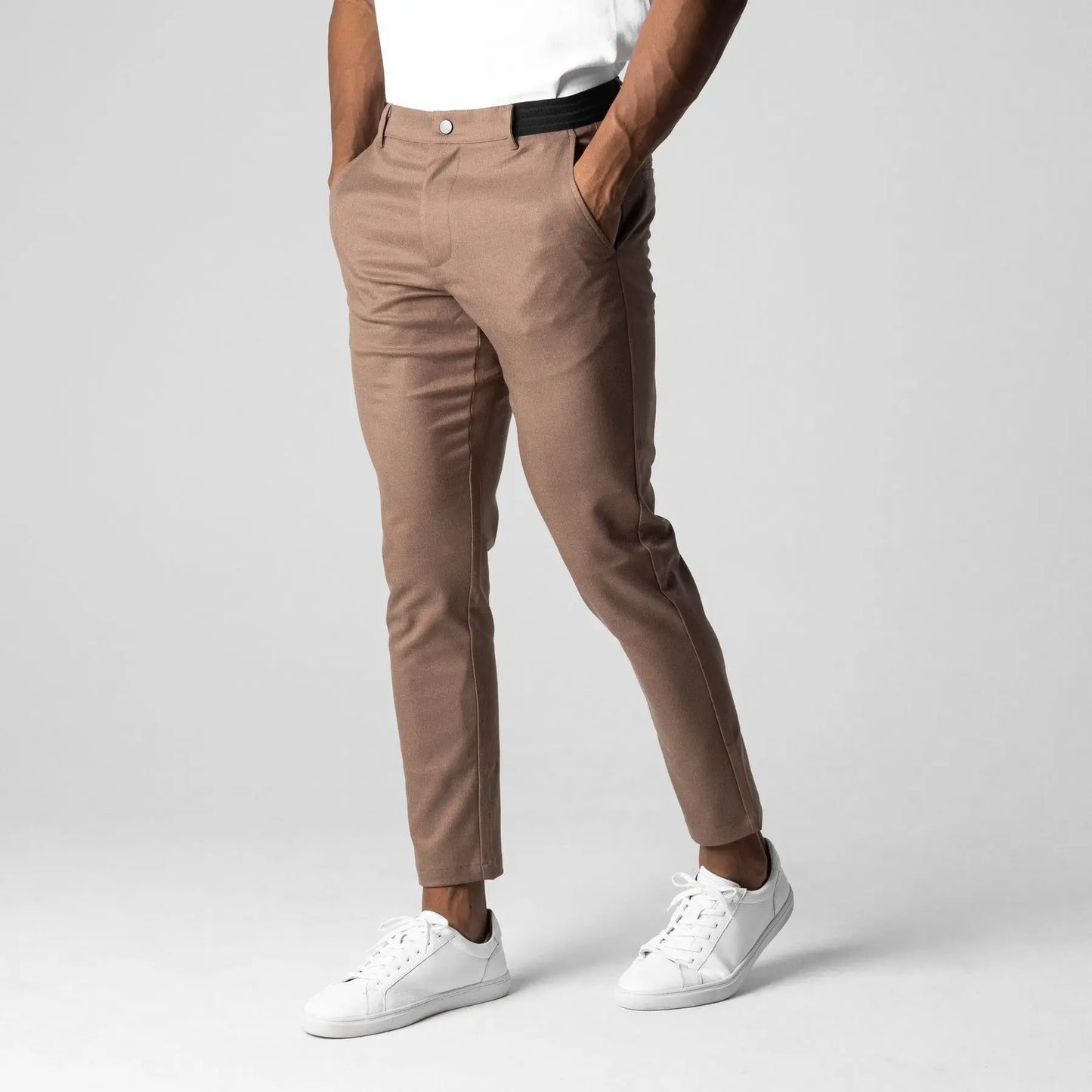 Men's 2025 new smart casual pants, stretch sports pants, men's quick drying pants, and four season full-length calf office pants.