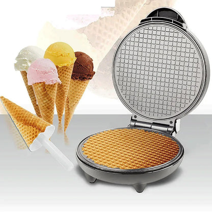 Electric Crispy Egg Roll Maker Omelet Sandwich Iron Crepe Baking Pan Waffle Pancake Oven DIY Ice Cream Cone Machine EU Plug.