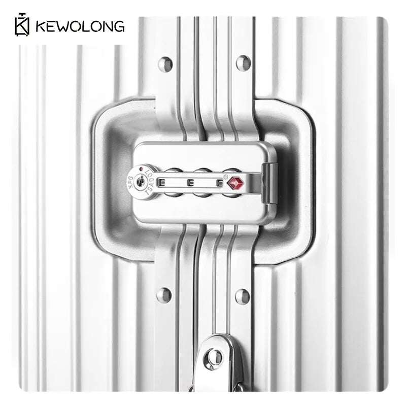 Vollaluminium-Magnesium-Legierungskoffer 20 29 Zoll – langlebiges Einscheckgepäck aus Metall mit TSA-Schloss, Handgepäck mit großer Kapazität.