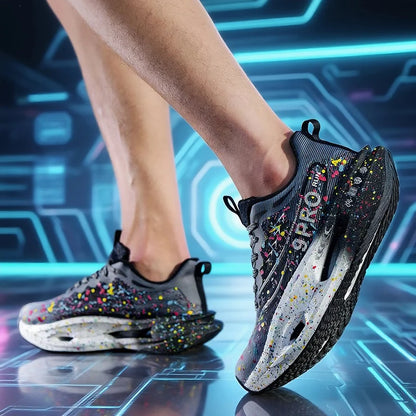 New Soft Sole Cushioning Men's Running Shoes for Women High-quality Road Jogging Shoes Light Comfy Sneakers Reflective Night Run