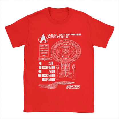 Stars Treks T Shirts Men 100% Cotton Funny T-Shirts Round Neck Tee Shirt Short Sleeve Clothes Gift Idea.