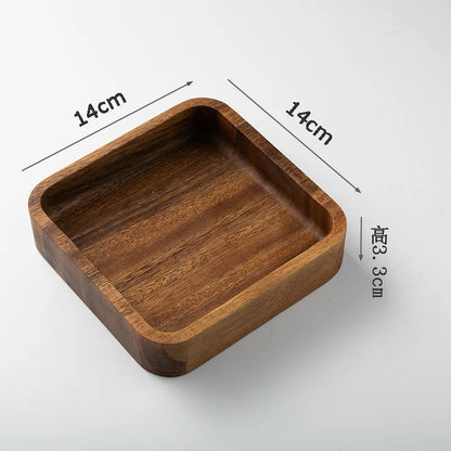Black Walnut Wood Storage Tray Modern Afternoon Tea Dessert Organizer Living Room Desktop Dry Fruits Container Home Decoration.
