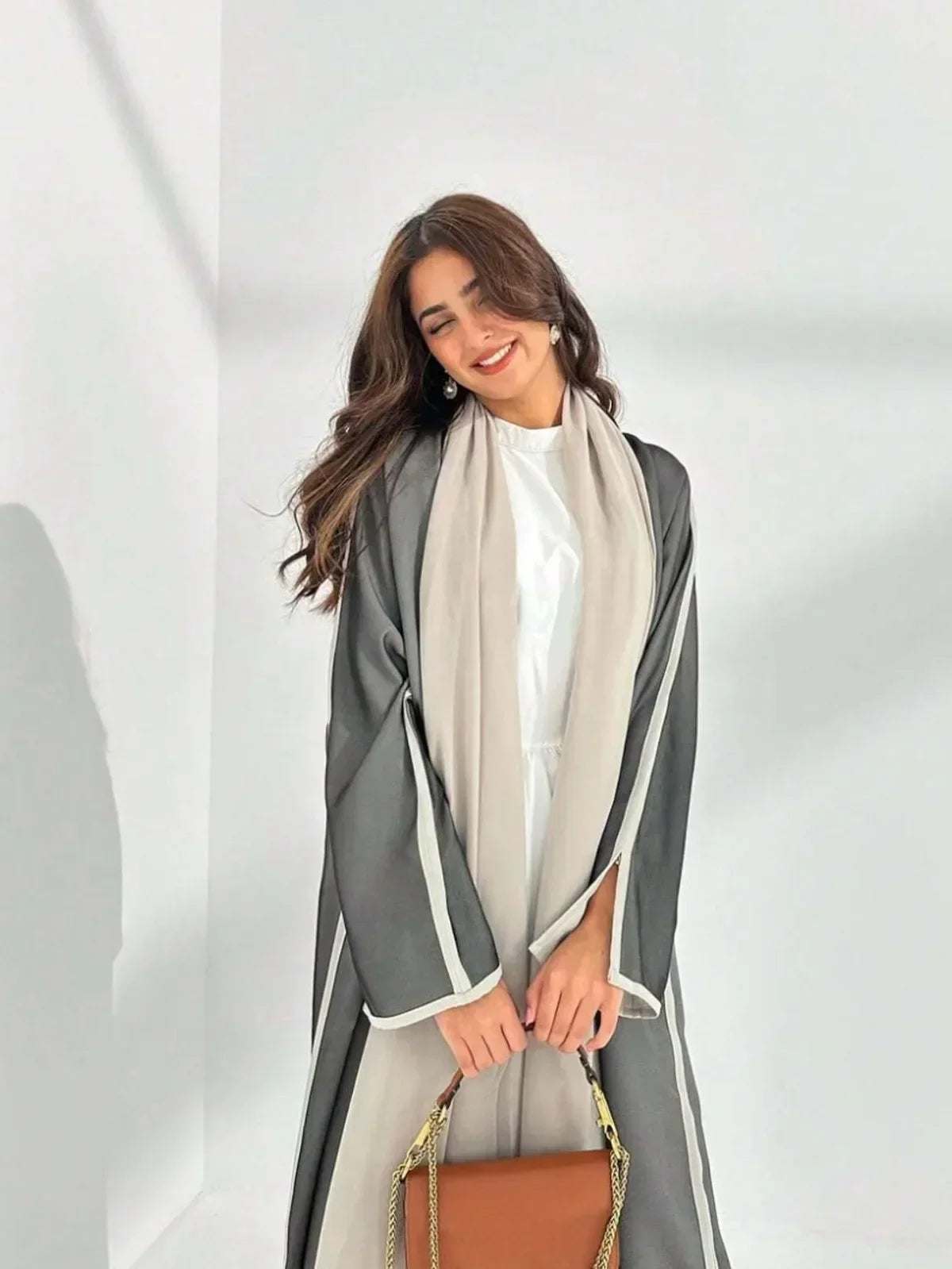 Loose Abaya Muslim Women Full Sleeve Solid Abayas Casual Kaftans Jilbabs Islamic Maxi Dresses Middle-East Ethnic Clothing.