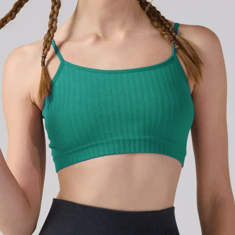 Women Sport Bra Yoga Clothes Underwear Women Bra Threaded High Intensity Support for Running Fitness Ideal  Bubble Wrap Push Up.