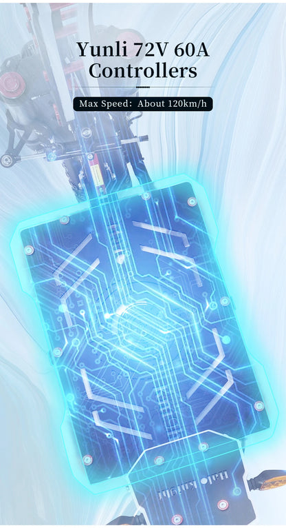 Halo Knight T107Max Electric Scooter Adult 14 Inch Off road Tires E-Scooter  for Men 4000W 72V 50 AH Foldable City EScooter.