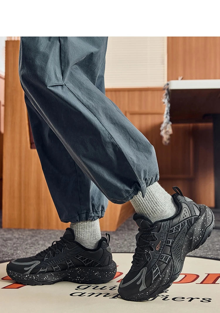 Xtep Flame 5.0 Men's Cotton Shoes 2024 Winter Comfortable Lightweight Heightening Rabbit Fur Warm Retro Casual Shoe 976419370048.