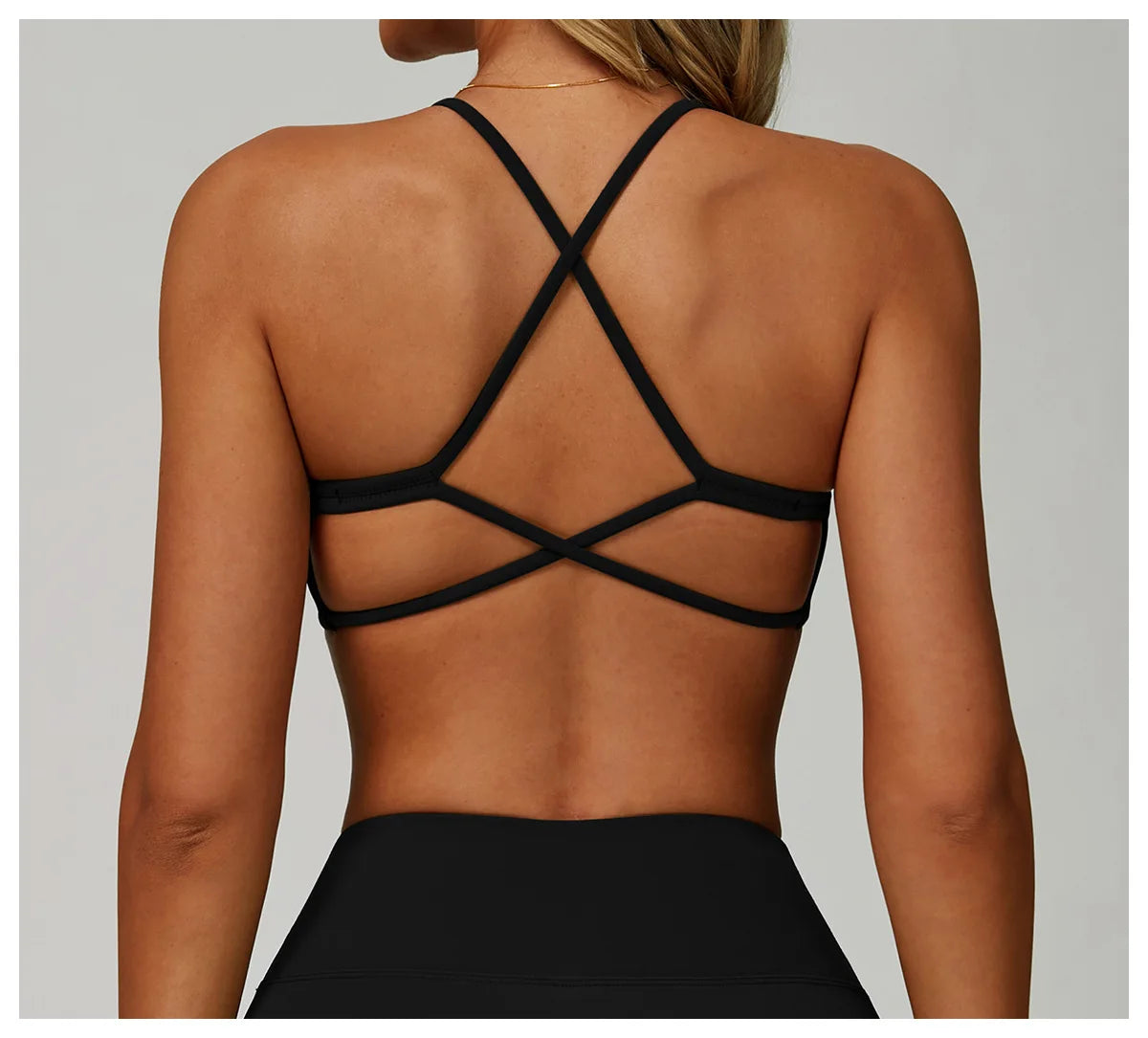Cross Shoulder Straps Sports Bra Anti-Sweat Fitness Top Women Yoga Bra Shockproof Crop Top Push Up Sport Bra Gym Bra Workout Top