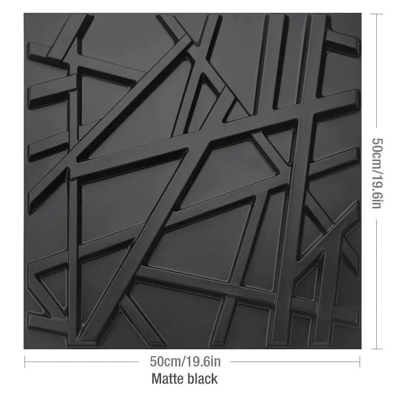 12pcs 50cm 3D wall panel Geometric lines 3D wall sticker wallpaper mural diamond design decor tile 3D mold 90's aesthetic room