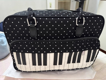 Fashion Polka Dot Ladies Piano Bag New Style Niche Underarm Shoulder Bag Sweet Personality Piano Backpack Women's Bag Square Bag.