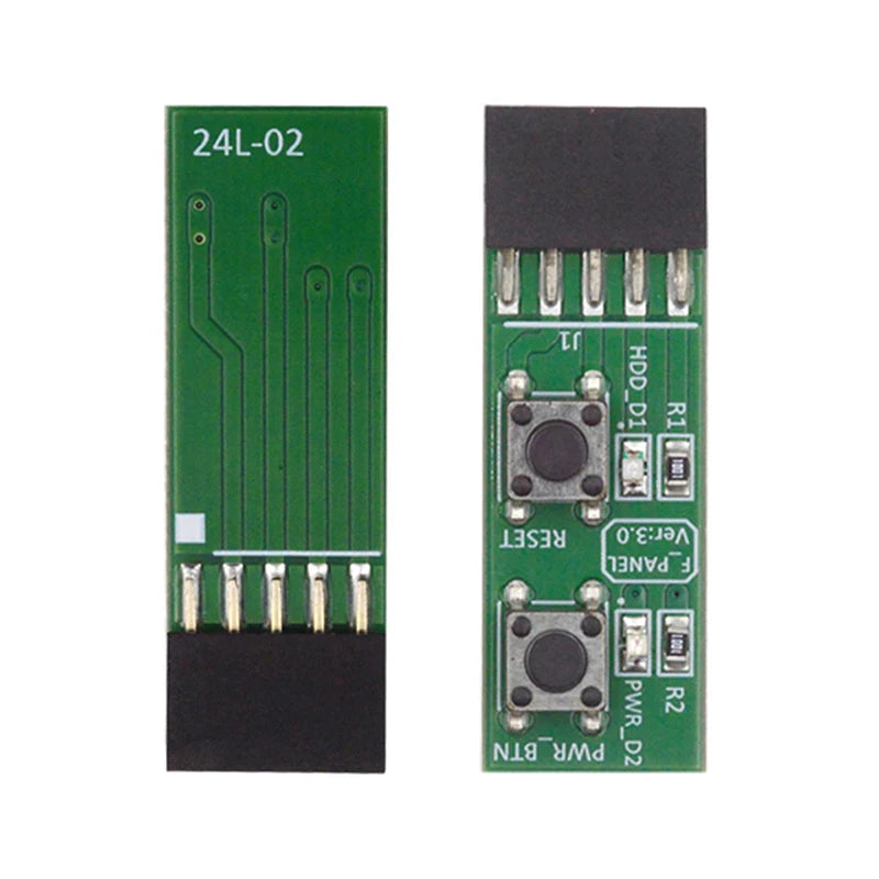 10Pin Reset / Power On/Off Switch Motherboard Adapter Card For Frequently Switch Testing Without Chassis For Desktop PC Computer.