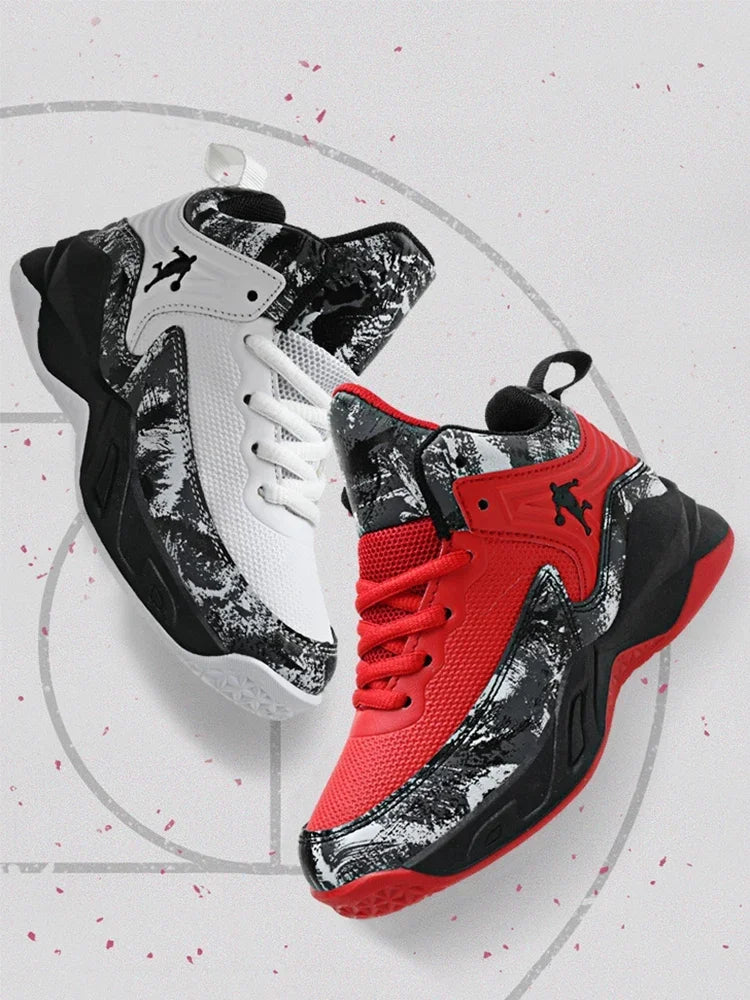 Basketball Shoes for Kids Sneakers New Boys Brand Thick Sole Non-slip Children Sports Shoes Child Boy Basket Trainer Shoes.