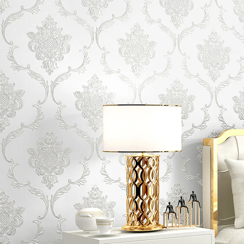 Tapete im europäischen Stil für Schlafzimmer wände 3d Damaskus Vlies Esszimmer Wohnzimmer Sofa TV Hintergrund Tapeten Wohnkultur