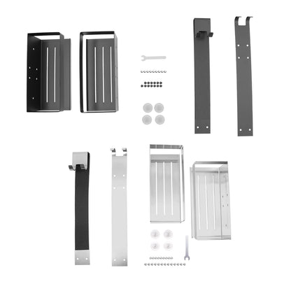 Schwarz/Silber 2-stufiges modernes weißes Badezimmerregal, Badezimmer-Organizer aus Edelstahl, geeignet für Badezimmer, Küche, Wohnzimmer