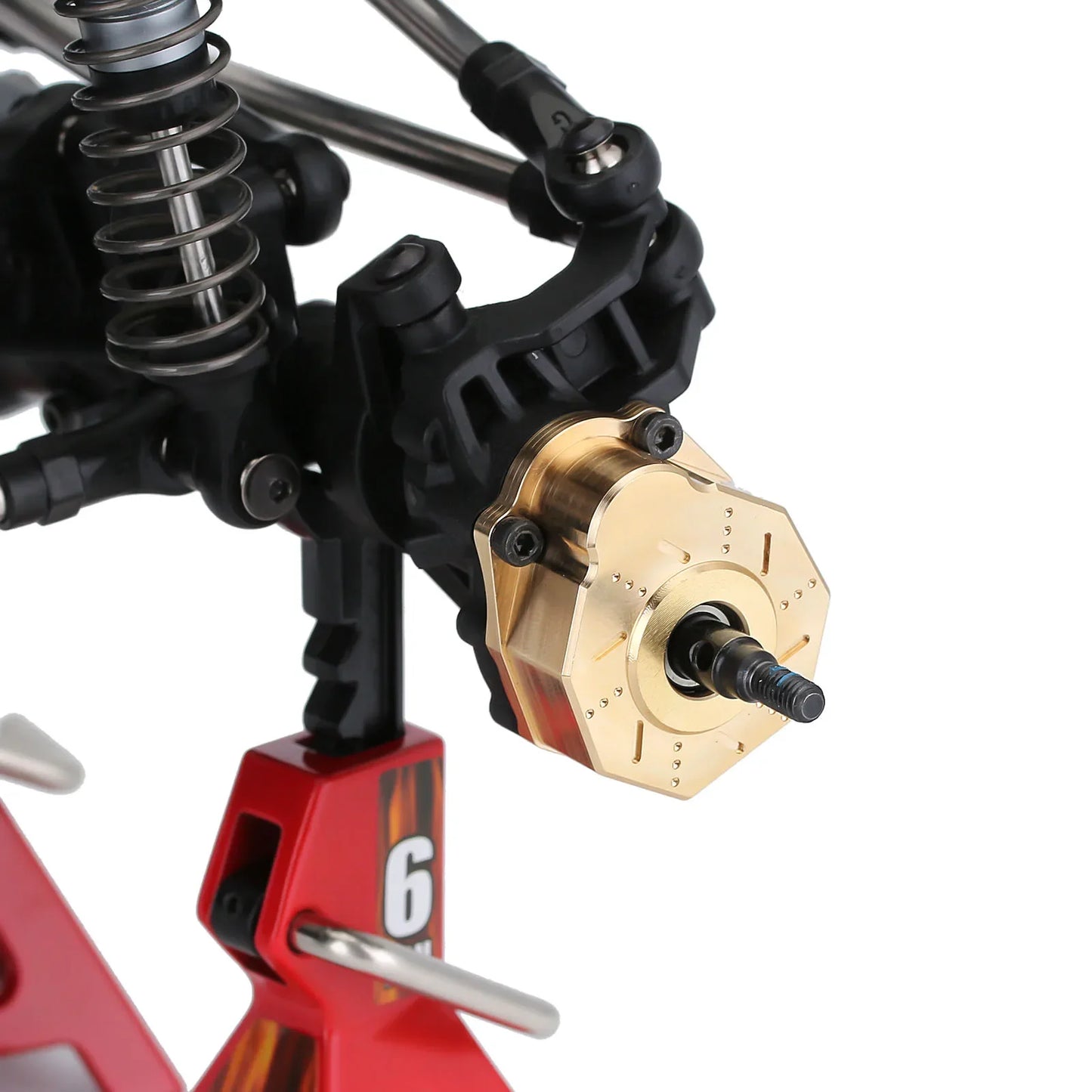 INJORA Heavy Brass Counterweight Portal Drive Housing Bumper Holder Axle Mount for RC Crawler TRX4 TRX-4 TRX6 Upgrade Parts.