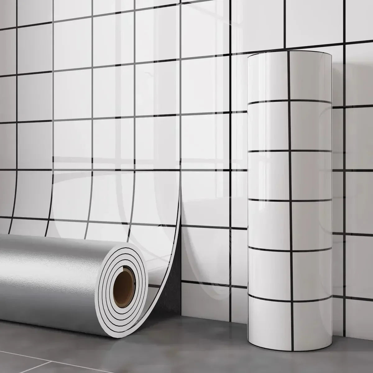 Marble Peel and Stick Wall Panels Removable Self-Adhesive Wallpaper for Kitchen Bathrooms Showers and Flooring Living Room Decor